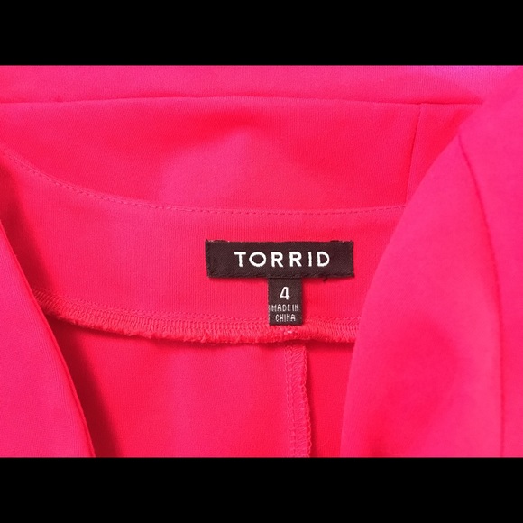 Torrid Pink Ponte Cutaway Blazer - Picture 6 of 6